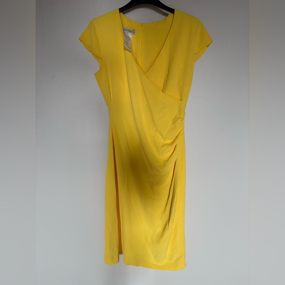 René Lézard dress size 36 Elegant Yellow Wrap Dress